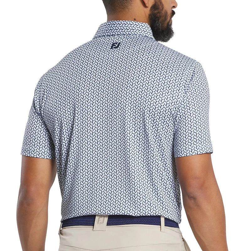 Men's Citrus Print Lisle Short Sleeve Polo