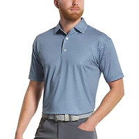 Men's Houndstooth Geo Lisle Short Sleeve Polo