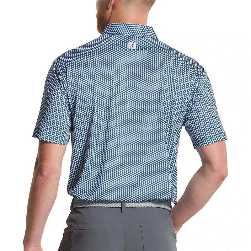 Men's Houndstooth Geo Lisle Short Sleeve Polo