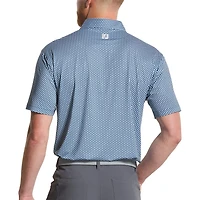 Men's Houndstooth Geo Lisle Short Sleeve Polo