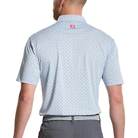 Men's Flower Bud Foulard Short Sleeve Polo