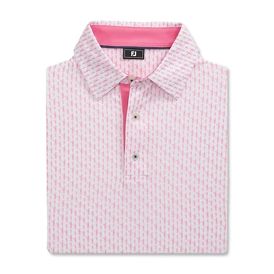 Men's Figure Print Lisle Short Sleeve Polo