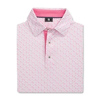 Men's Figure Print Lisle Short Sleeve Polo