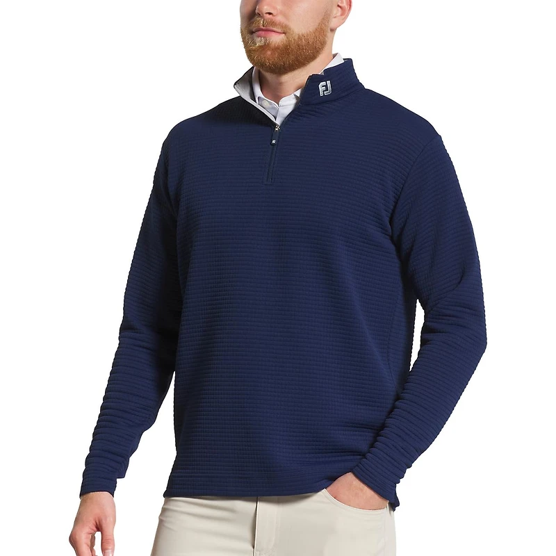 Men's Quilt Texture Chill-Out 1/4 Zip Sweater