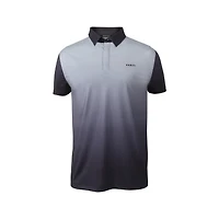 Men's Button Up Screen Print Technical Jersey Short Sleeve Polo