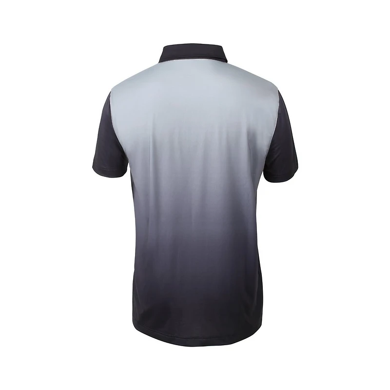 Men's Button Up Screen Print Technical Jersey Short Sleeve Polo