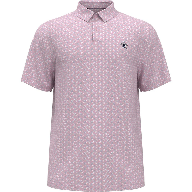 Men's All Over Lifesaver Print Short Sleeve Polo