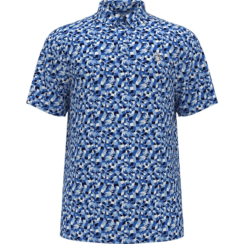 Men's Underwater Mosaic Geo Short Sleeve Polo