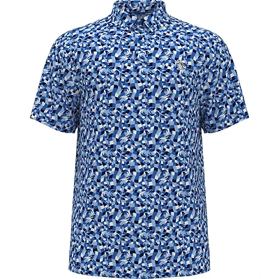 Men's Underwater Mosaic Geo Short Sleeve Polo