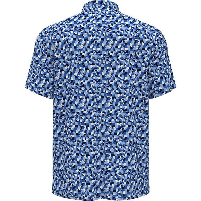 Men's Underwater Mosaic Geo Short Sleeve Polo