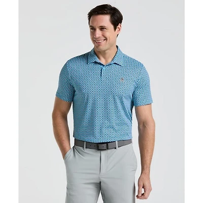 Men's Pete's Bowtie Micro Print Short Sleeve Polo