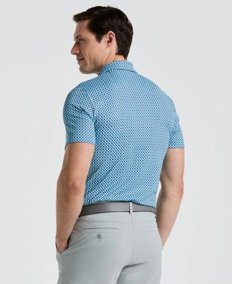 Men's Pete's Bowtie Micro Print Short Sleeve Polo