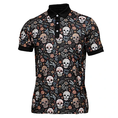 Men's Sugar Skulls Short Sleeve Polo
