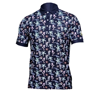 Men's Neon Party Short Sleeve Polo