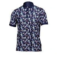 Men's Neon Party Short Sleeve Polo