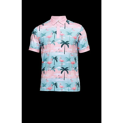 Men's Flamingo Paradise Short Sleeve Polo