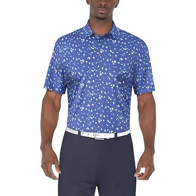 Men's Umbrella Geo Print Short Sleeve Polo