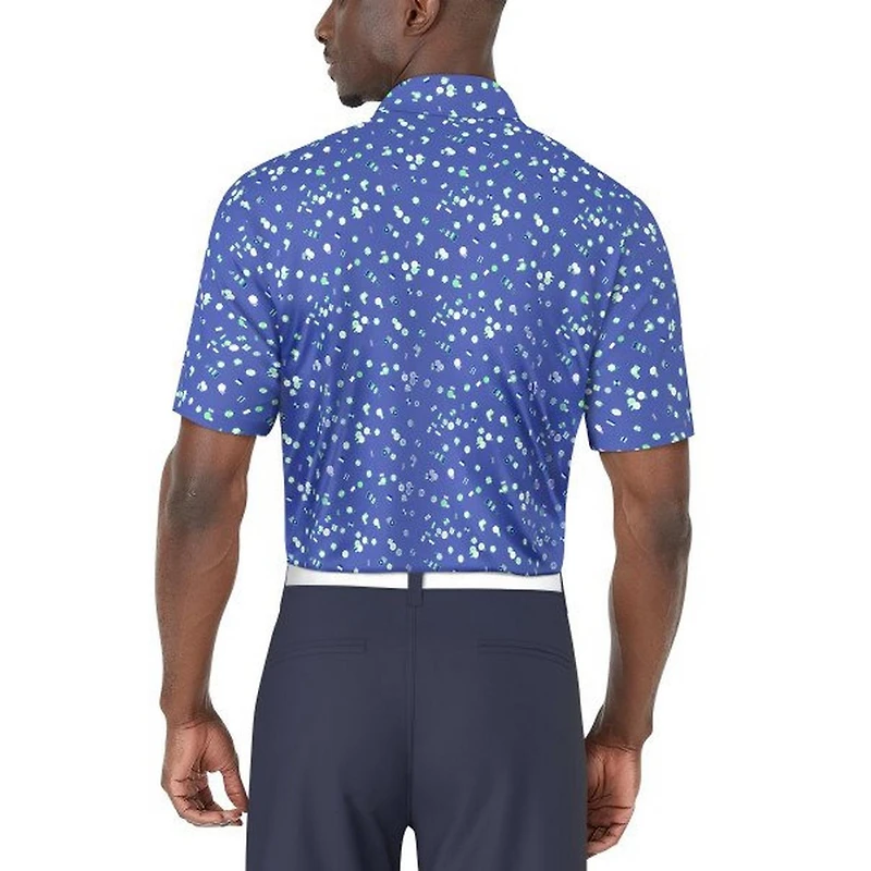 Men's Umbrella Geo Print Short Sleeve Polo