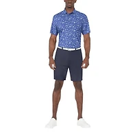 Men's Umbrella Geo Print Short Sleeve Polo