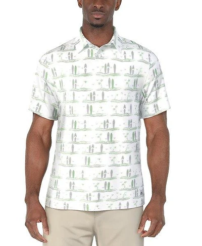 Men's Surfboard Conversational Printed Short Sleeve Polo