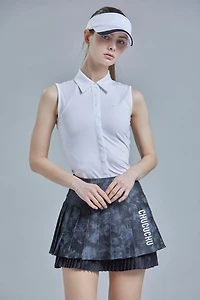 Women's Button Down Sleeveless Polo