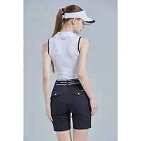 Women's 1/2 Zip Sleeveless Polo