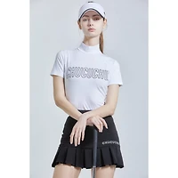 Women's Mock Neck Short Sleeve Top