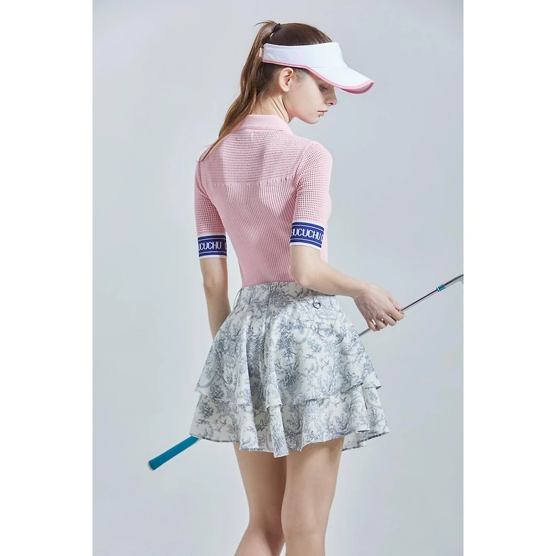 Women's Flower Print Flow Skirt