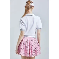 Women's Black Dot Flow Skirt