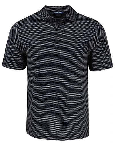Men's Pike Eco Shadow Check Print Recycled Polo