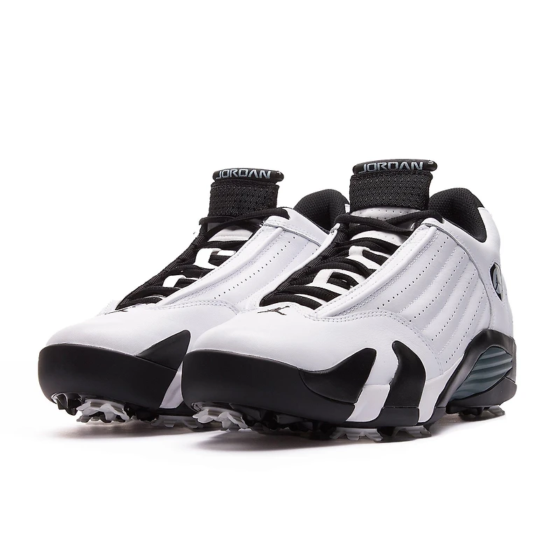 Air Jordan 14 G Spiked Golf Shoe - White/Green/Black