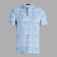 Men's Geometric Tech Pique Short Sleeve Polo