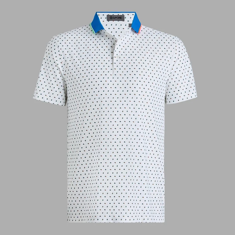 Men's Ditsy Floral Tech Pique Short Sleeve Polo