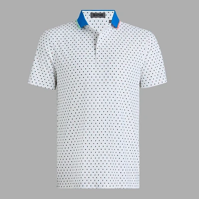 Men's Ditsy Floral Tech Pique Short Sleeve Polo