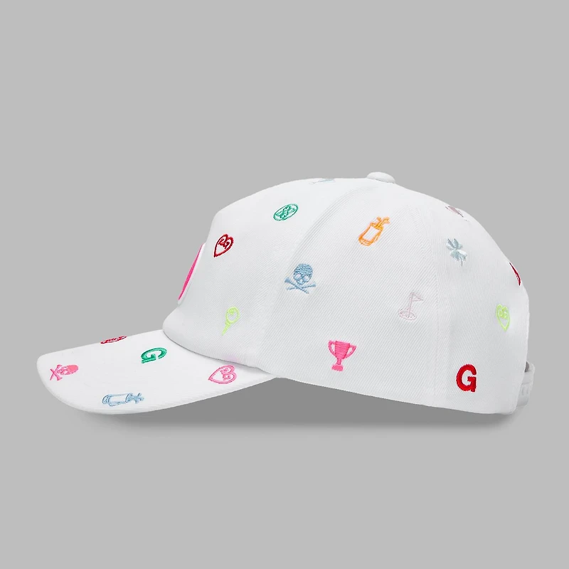 Men's Ditsy 3D Embroidery Stretch Twill Snapback Cap