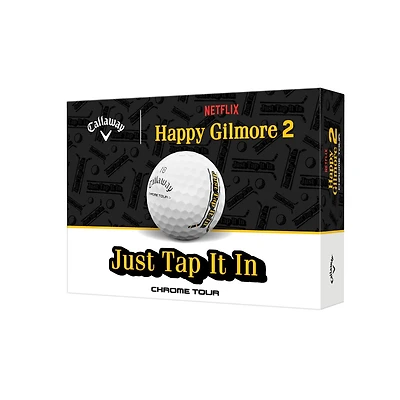 Limited Edition - Chrome Tour Truvis Golf Balls - Happy Gilmore 2 Just Tap It In