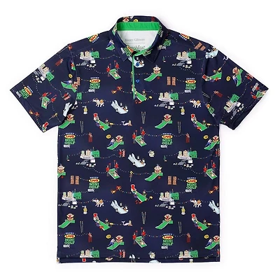 Men's Happy Gilmore You're Gonna Die Clown Short Sleeve Polo
