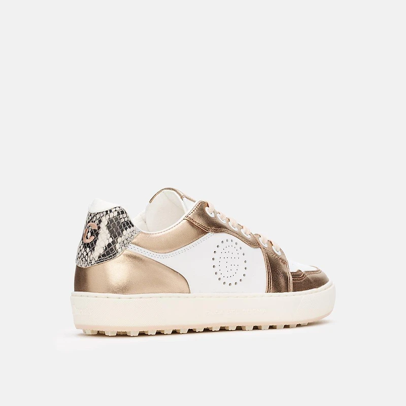 Women's Giordana Spikeless Golf Shoe - White/Rose Gold
