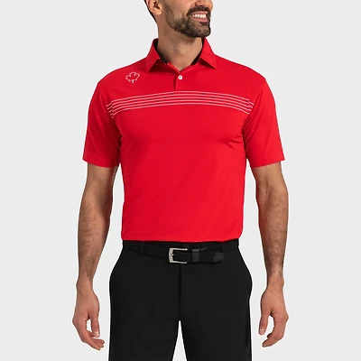Men's Canada Engineered Stripe Short Sleeve Polo