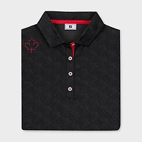 Women's Canada Speckle Print Short Sleeve Polo