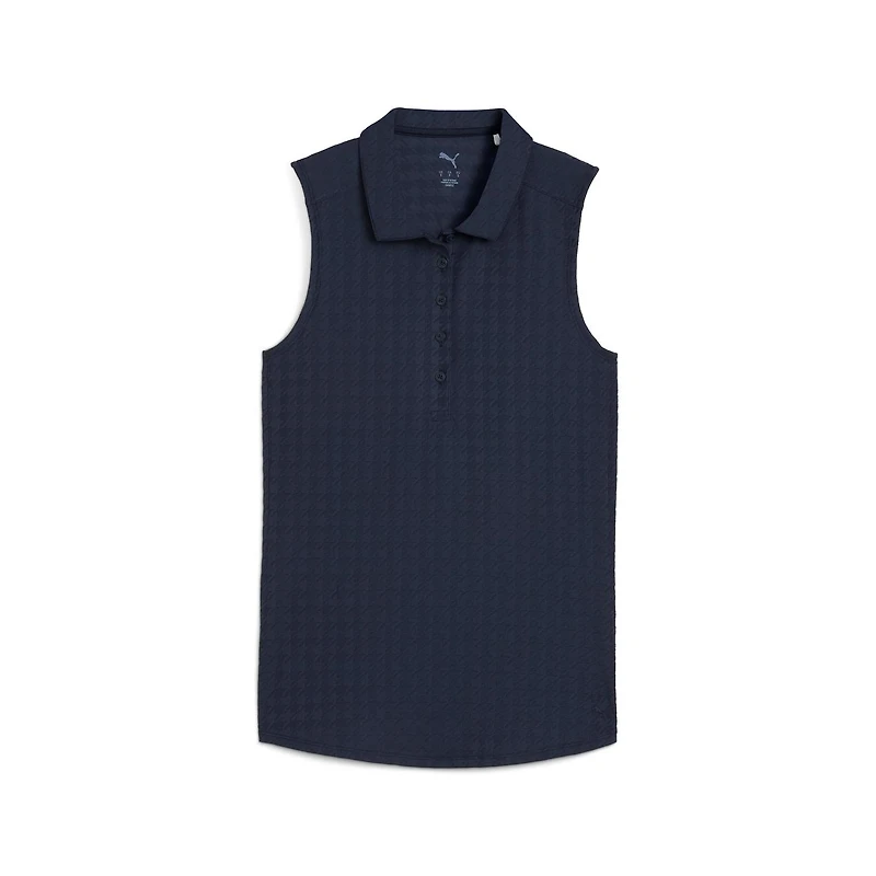 Women's Houndstooth Sleeveless Polo