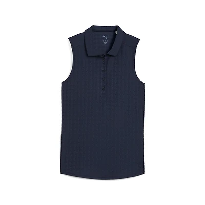 Women's Houndstooth Sleeveless Polo