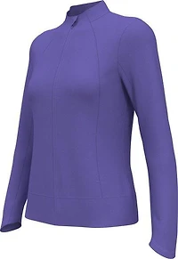 Women's Light Weight Full Zip Knit Longsleeve Top
