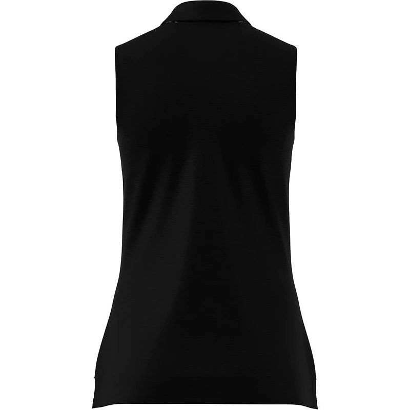 Women's Solid Ottoman Sleeveless Polo