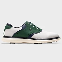Men's Traditions Saddle Spiked Golf Shoe - White/Green/Navy