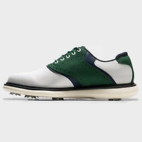 Men's Traditions Saddle Spiked Golf Shoe - White/Green/Navy