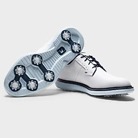Men's Traditions Blucher Spiked Golf Shoe - White/Light Blue