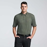 Men's Athletic Fit Tour Pin Flag Short Sleeve Polo