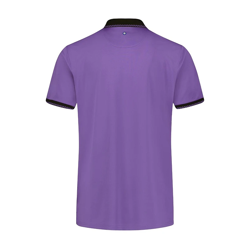 Men's Contrast Collar Pique Short Sleeve Polo