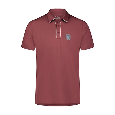 Men's Piped Collar Melange Short Sleeve Polo